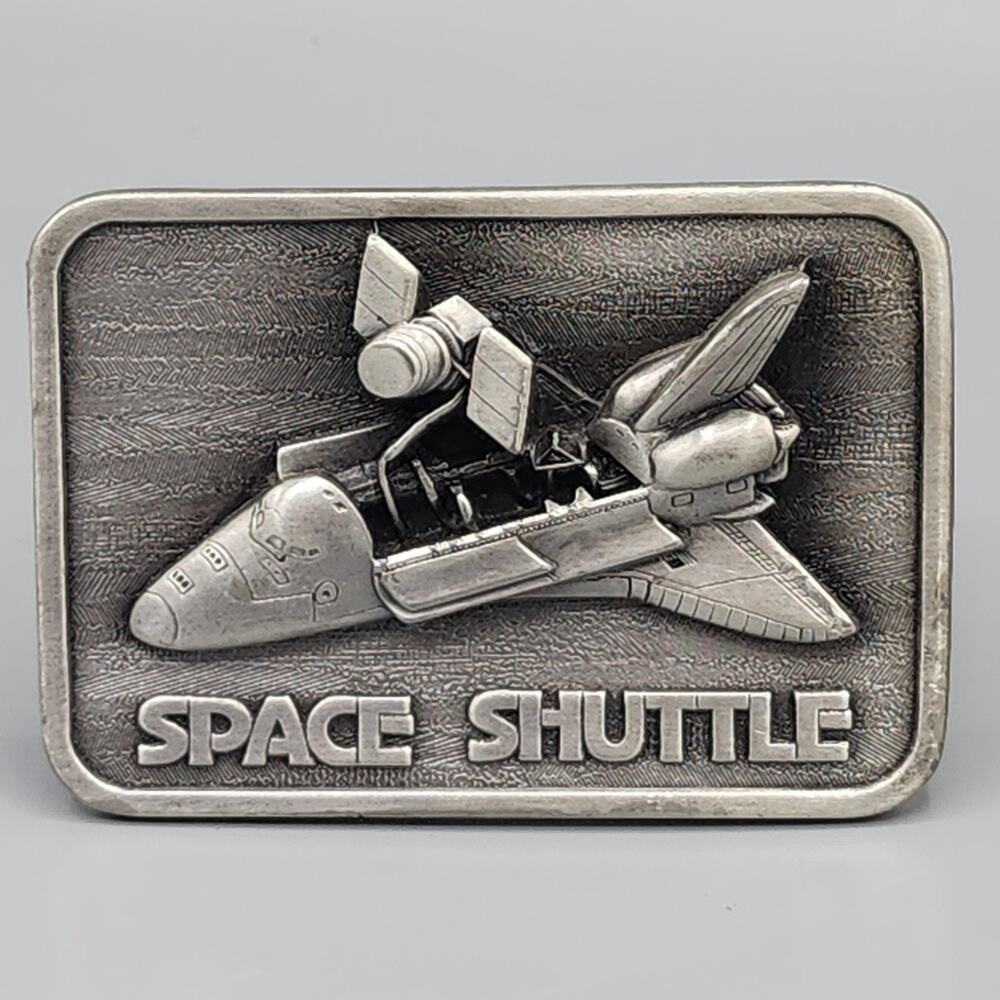 Space Shuttle 1980 Metal 3D NASA Belt Buckle 3.25 x 2.25